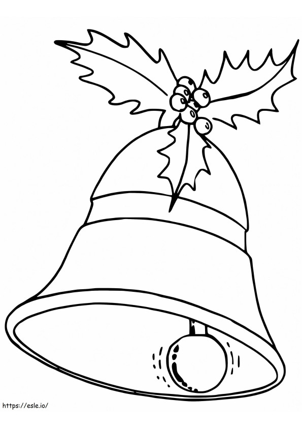 Christmas Bell And Holy coloring page