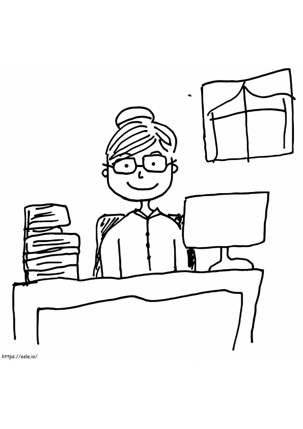 Librarian 10 coloring page