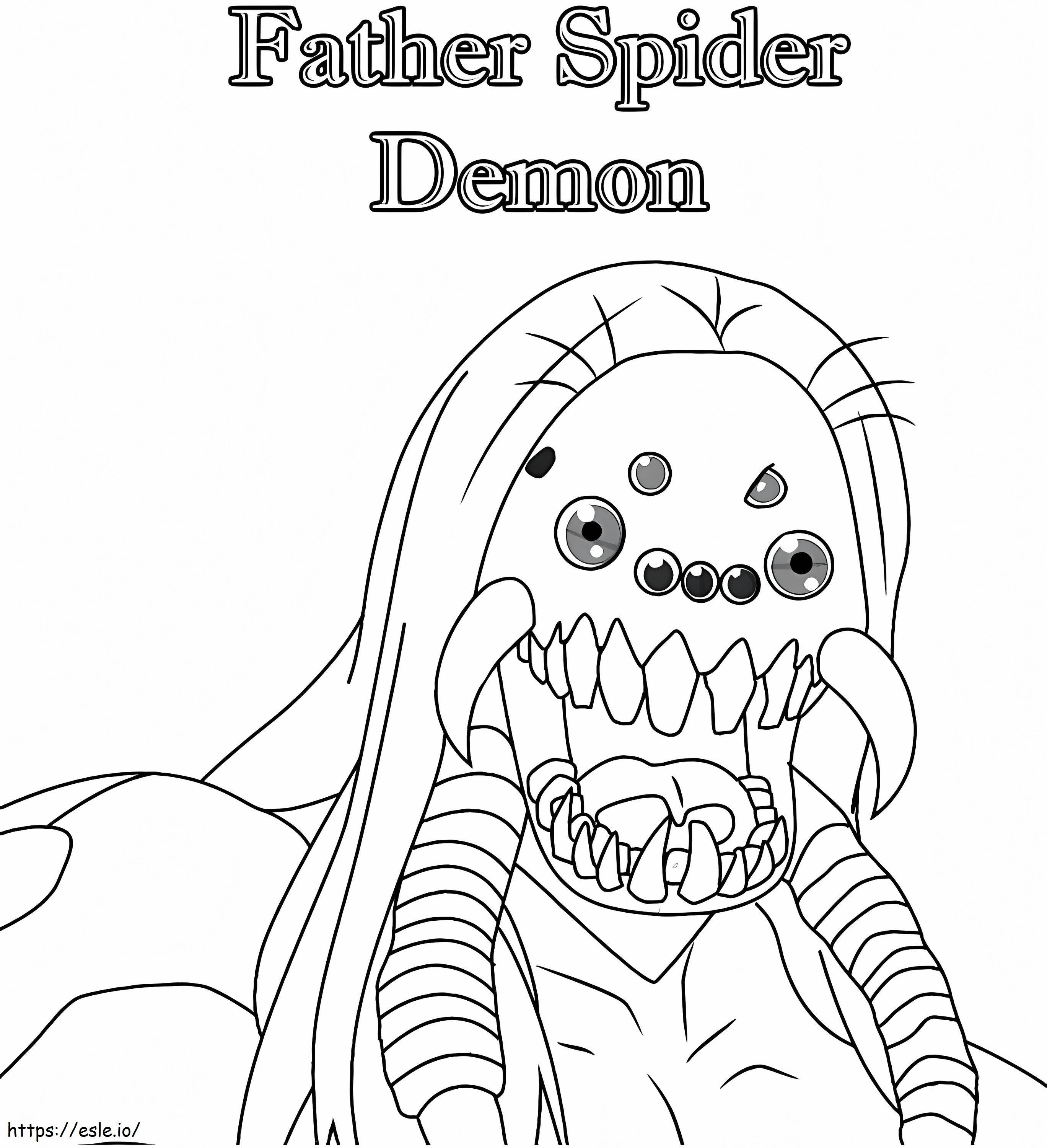 Father Spider Demon coloring page