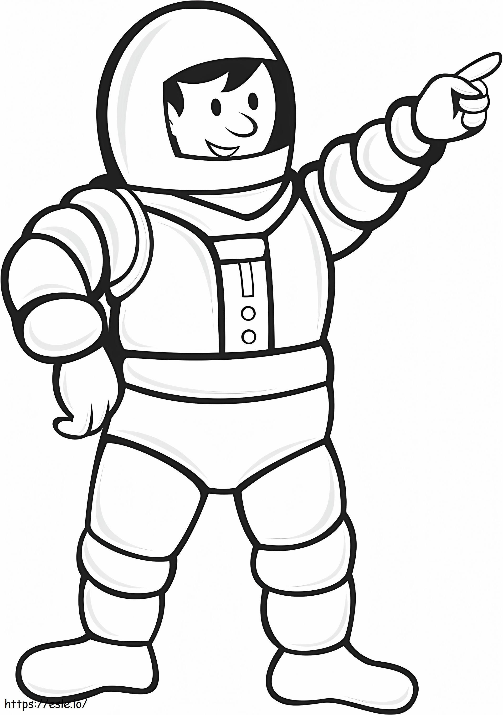 Coloriage Cool astronaute à imprimer dessin