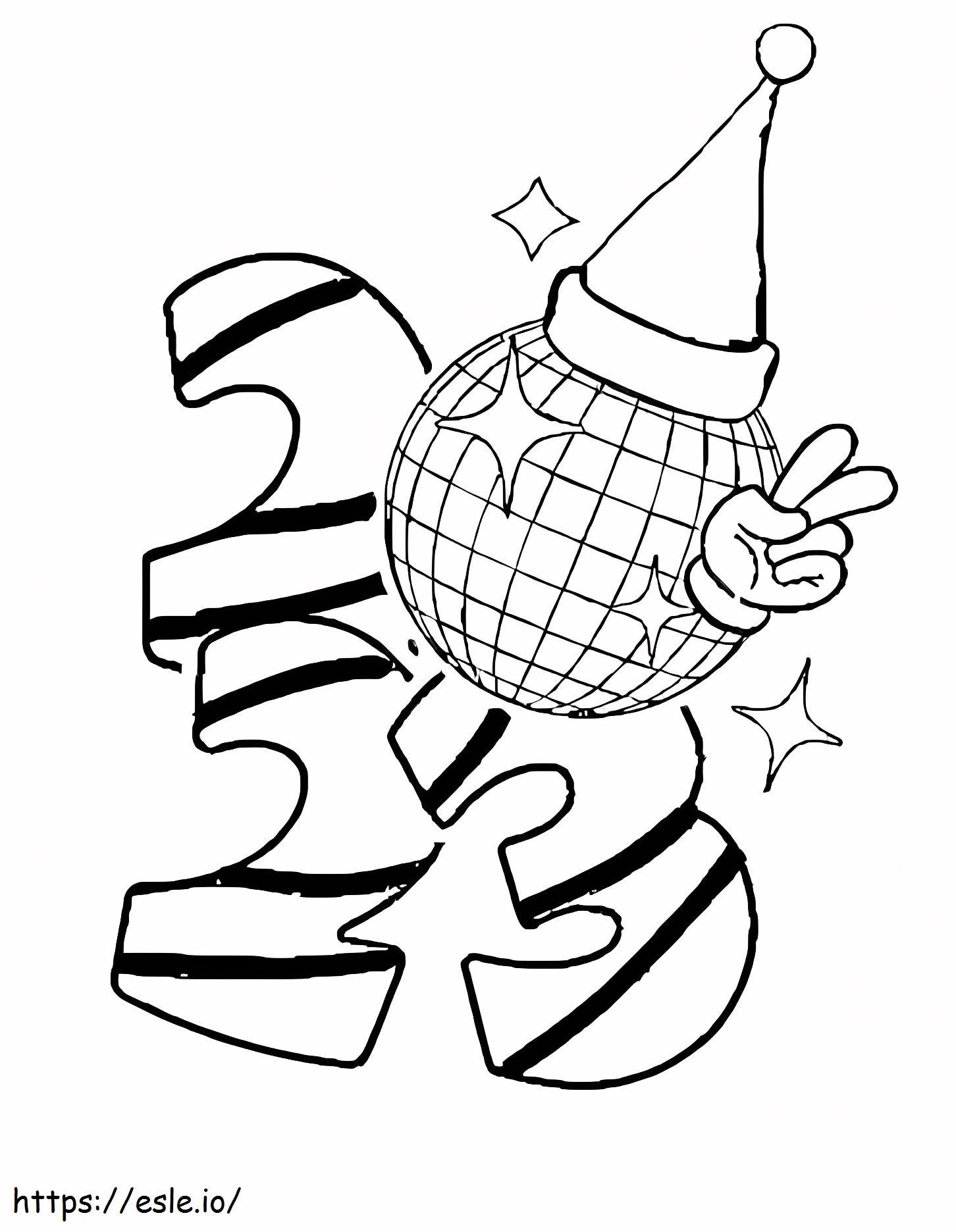 Free Printable Year 2023 coloring page