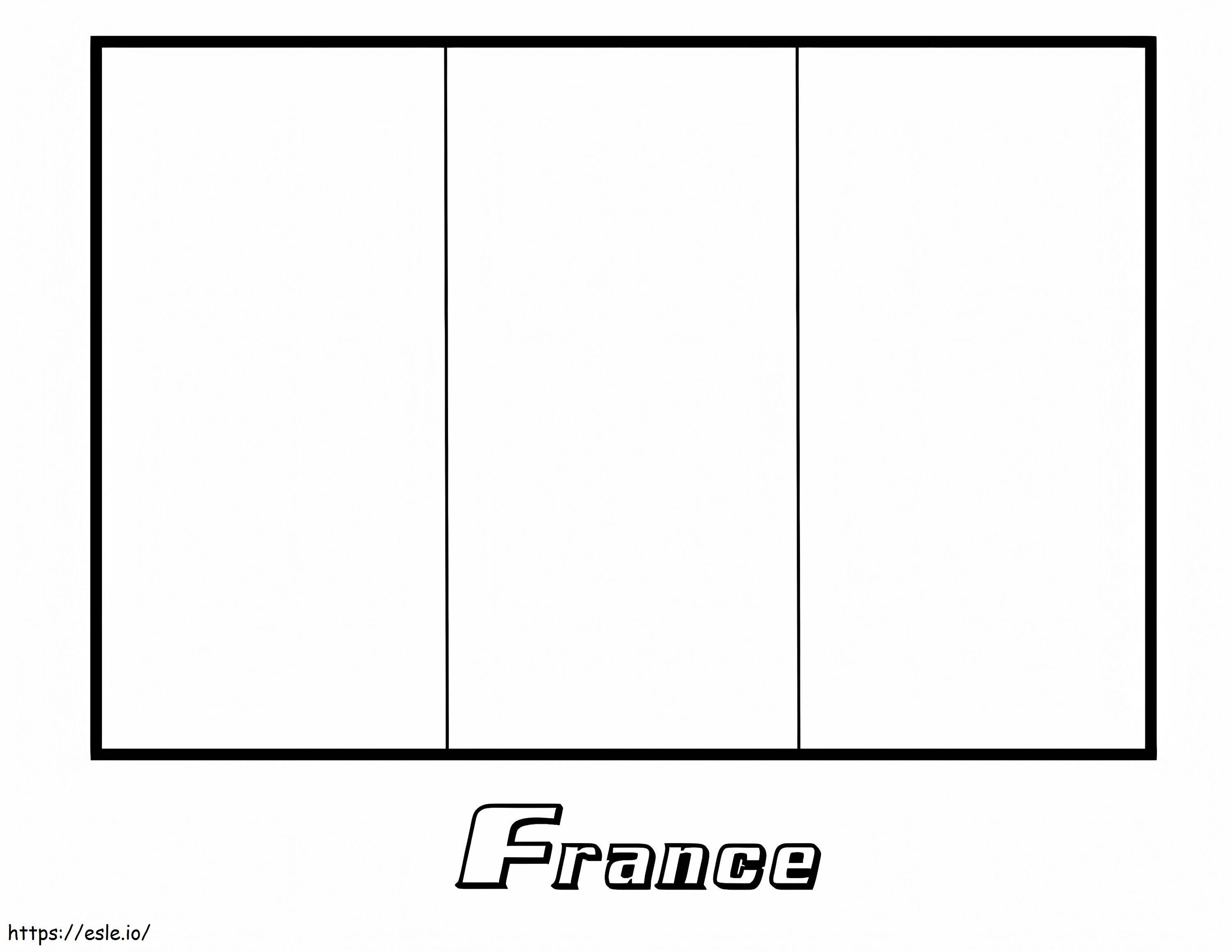 France Flag 2 coloring page