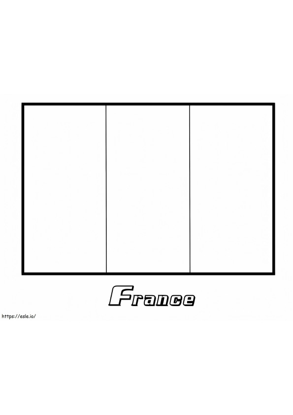 France Flag 2 coloring page