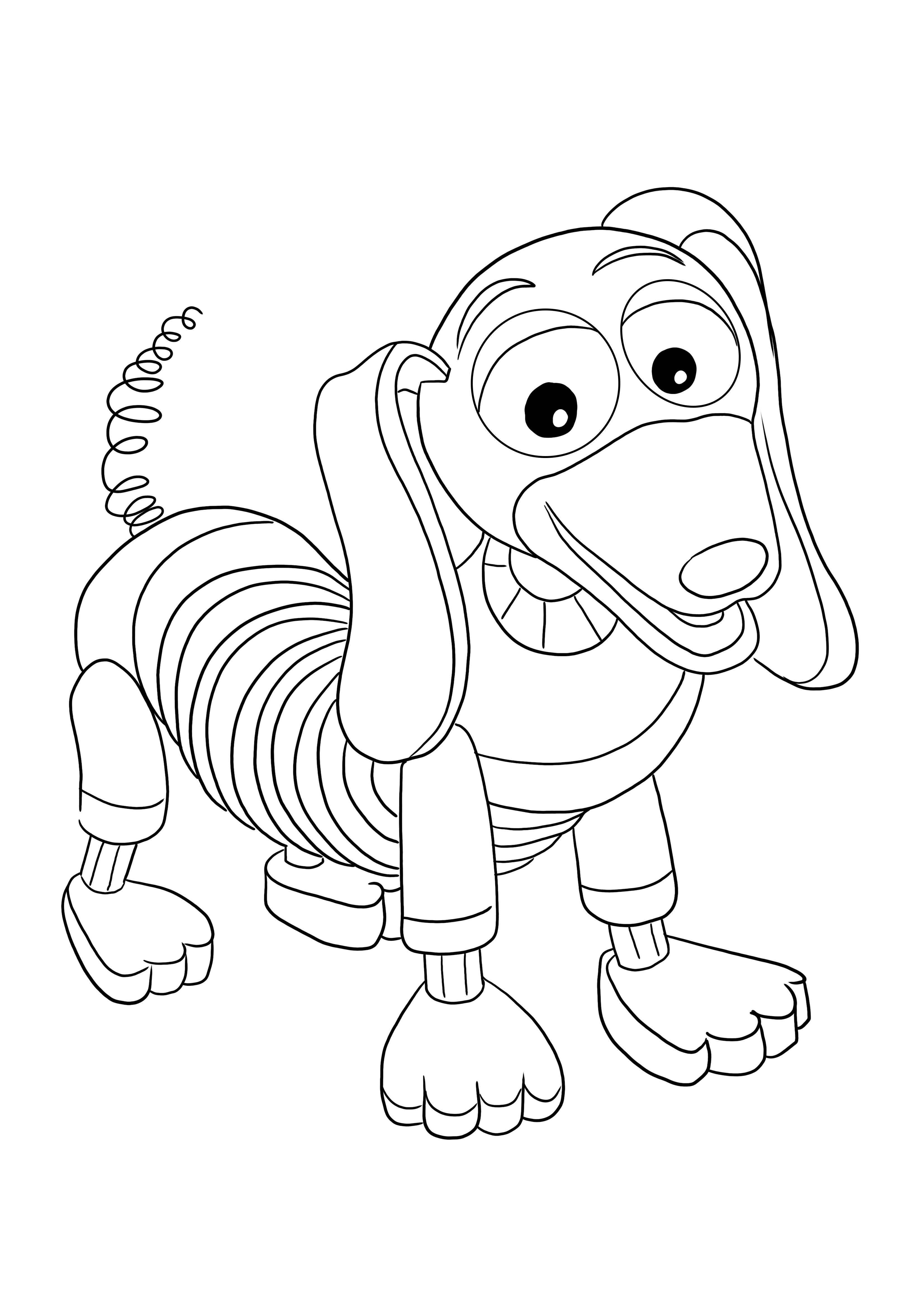 Slinky Dog zum kostenlosen Ausdrucken und Ausmalen für Kinder jeden Alters