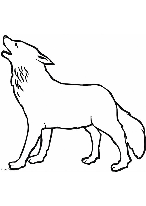 Coloriage Loup facile à imprimer dessin