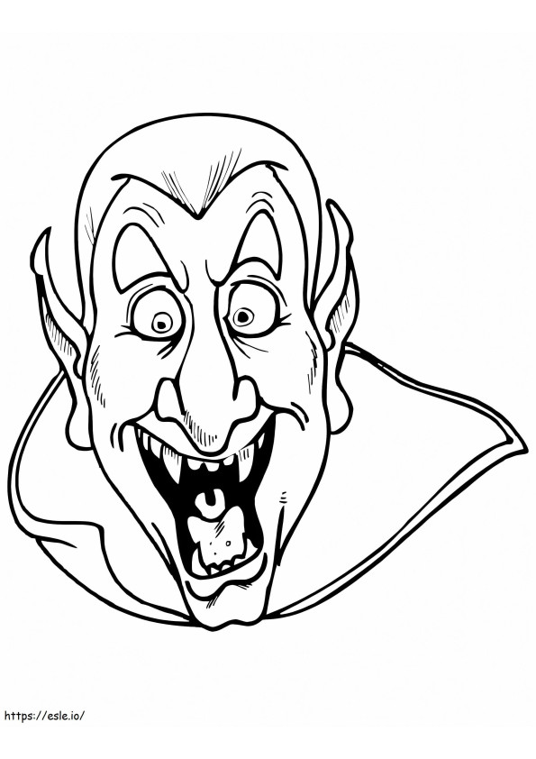 Vampire Head coloring page