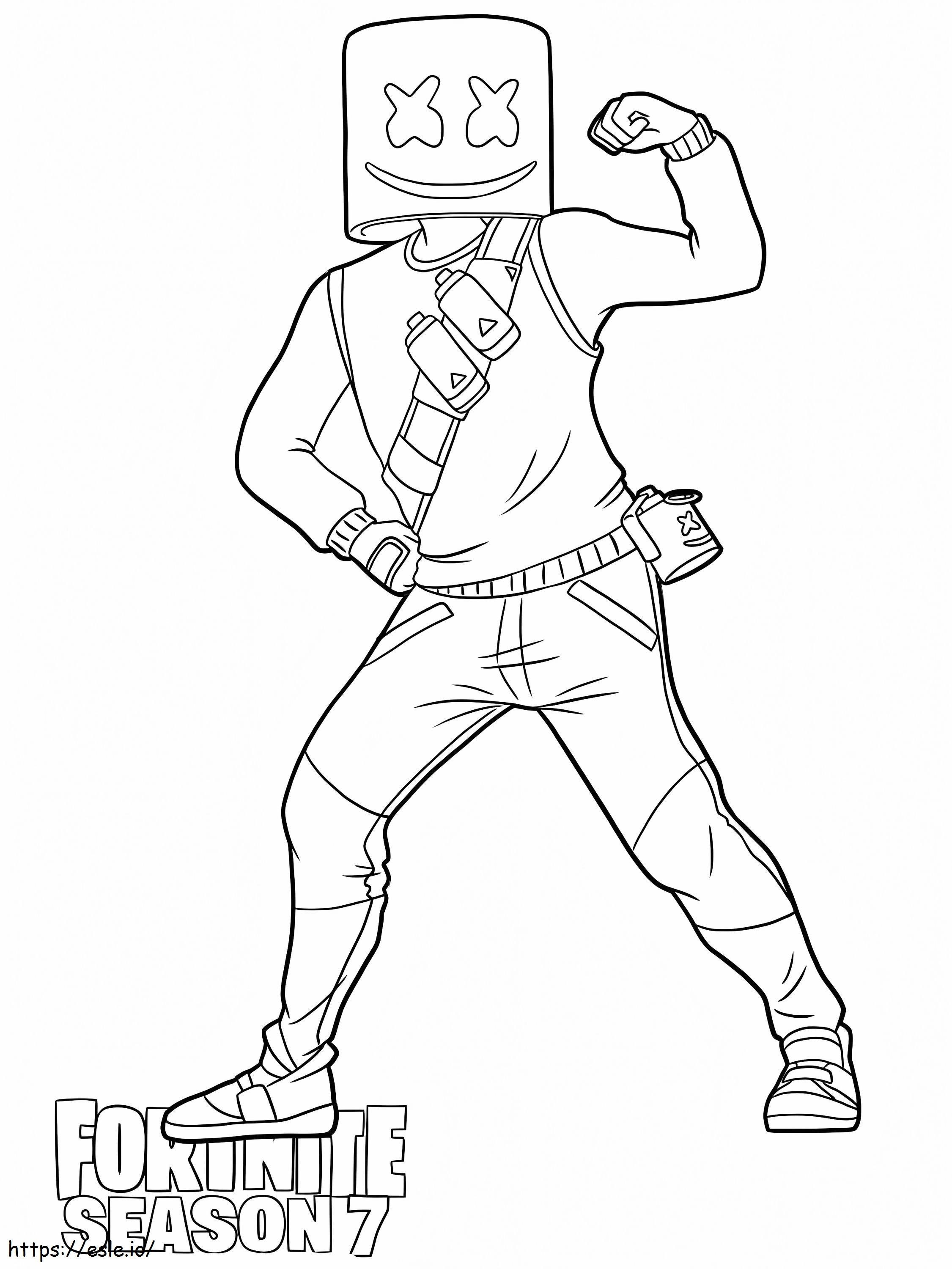 Marshmello 4 coloring page