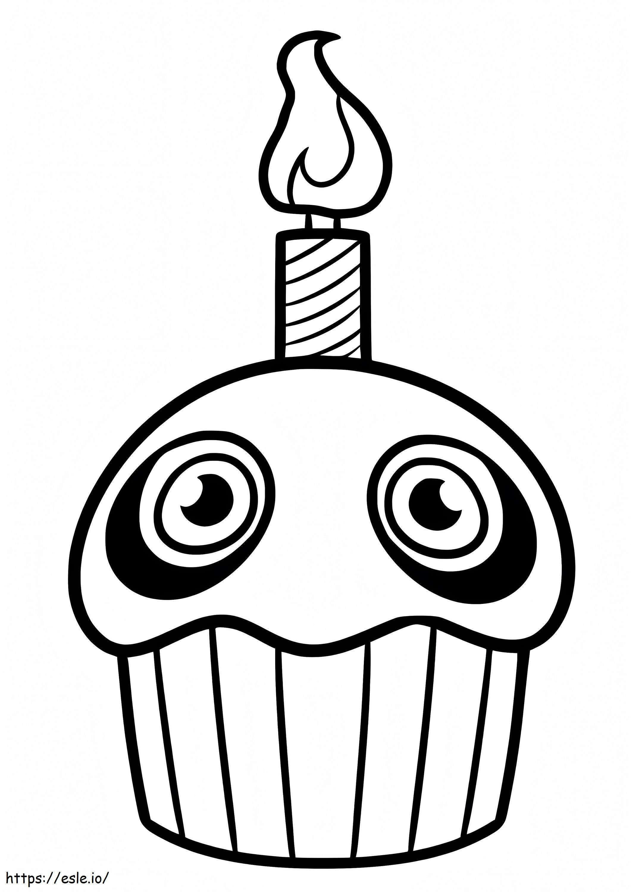 Chica Cupcake FNAF coloring page