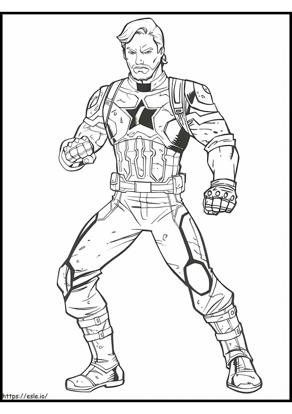 Avenger Endgame Kapitan Ameryka autorstwa Chrisa Evansa kolorowanka