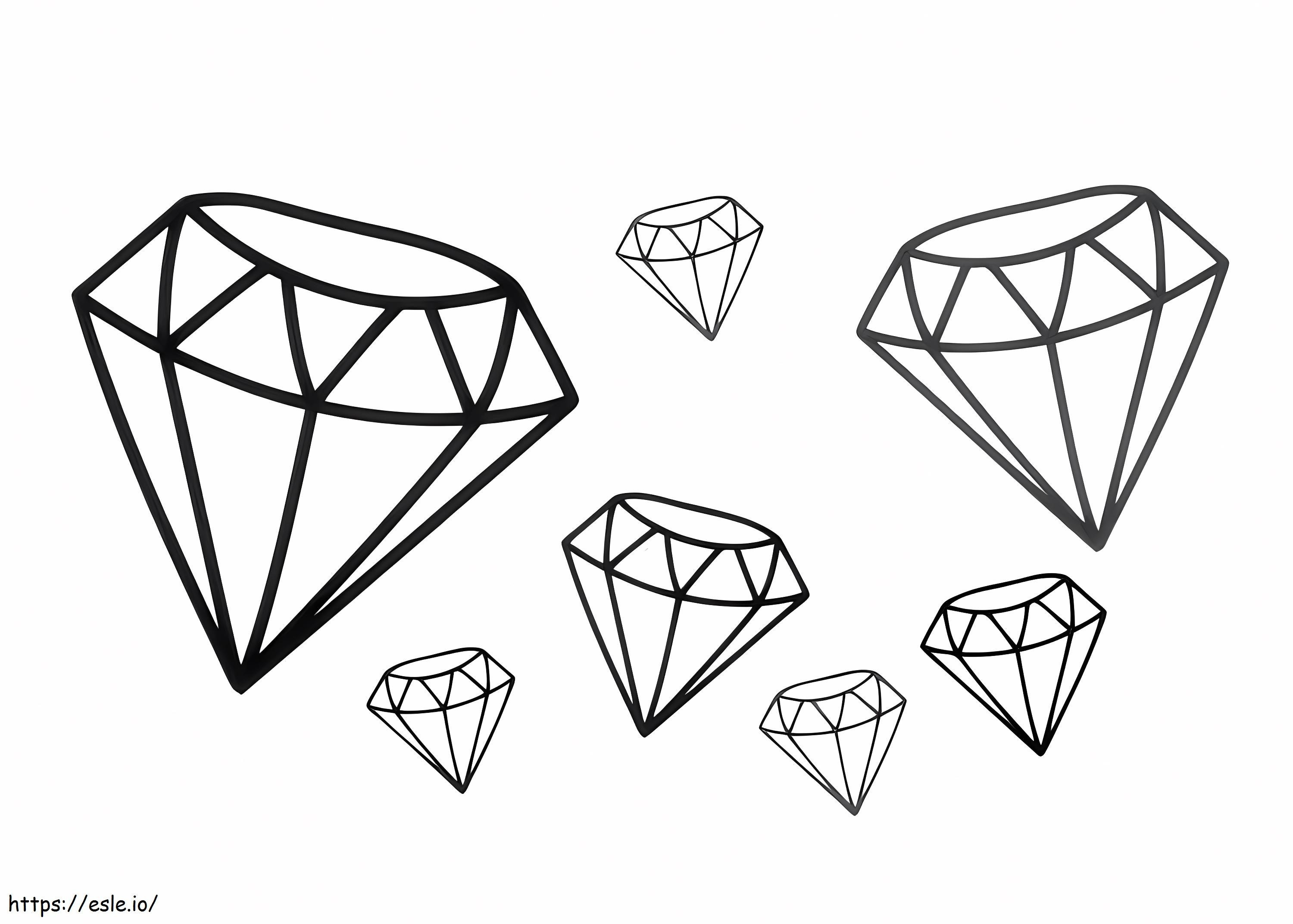 Nyomtatható gyémántok kifestő