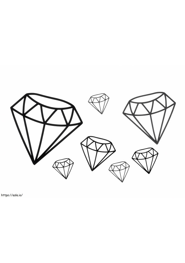 Diamantes imprimíveis para colorir