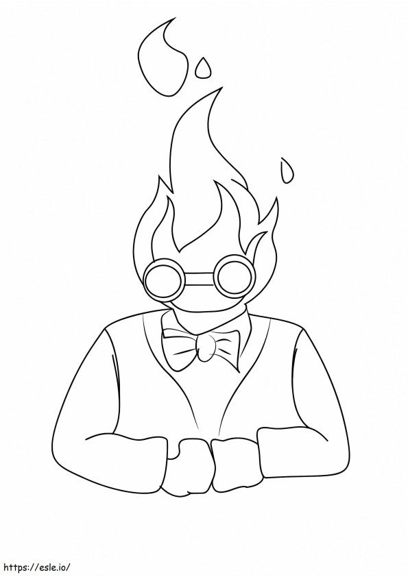 Grillby Undertale coloring page