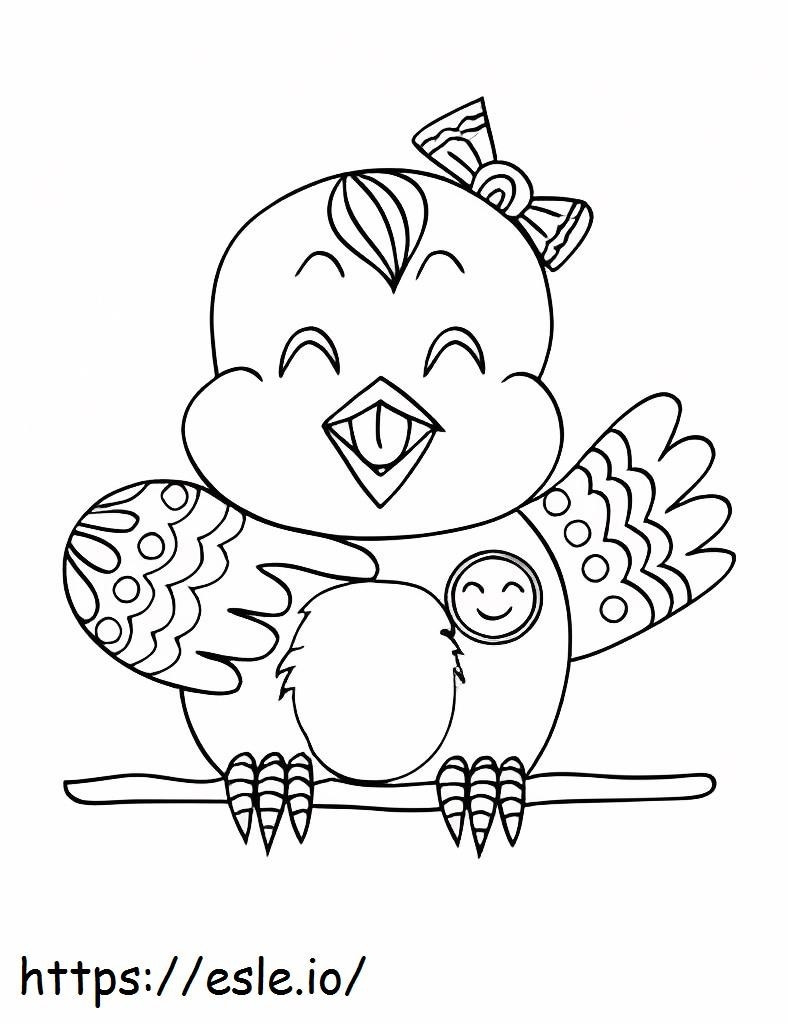 Funny Canary Bird coloring page