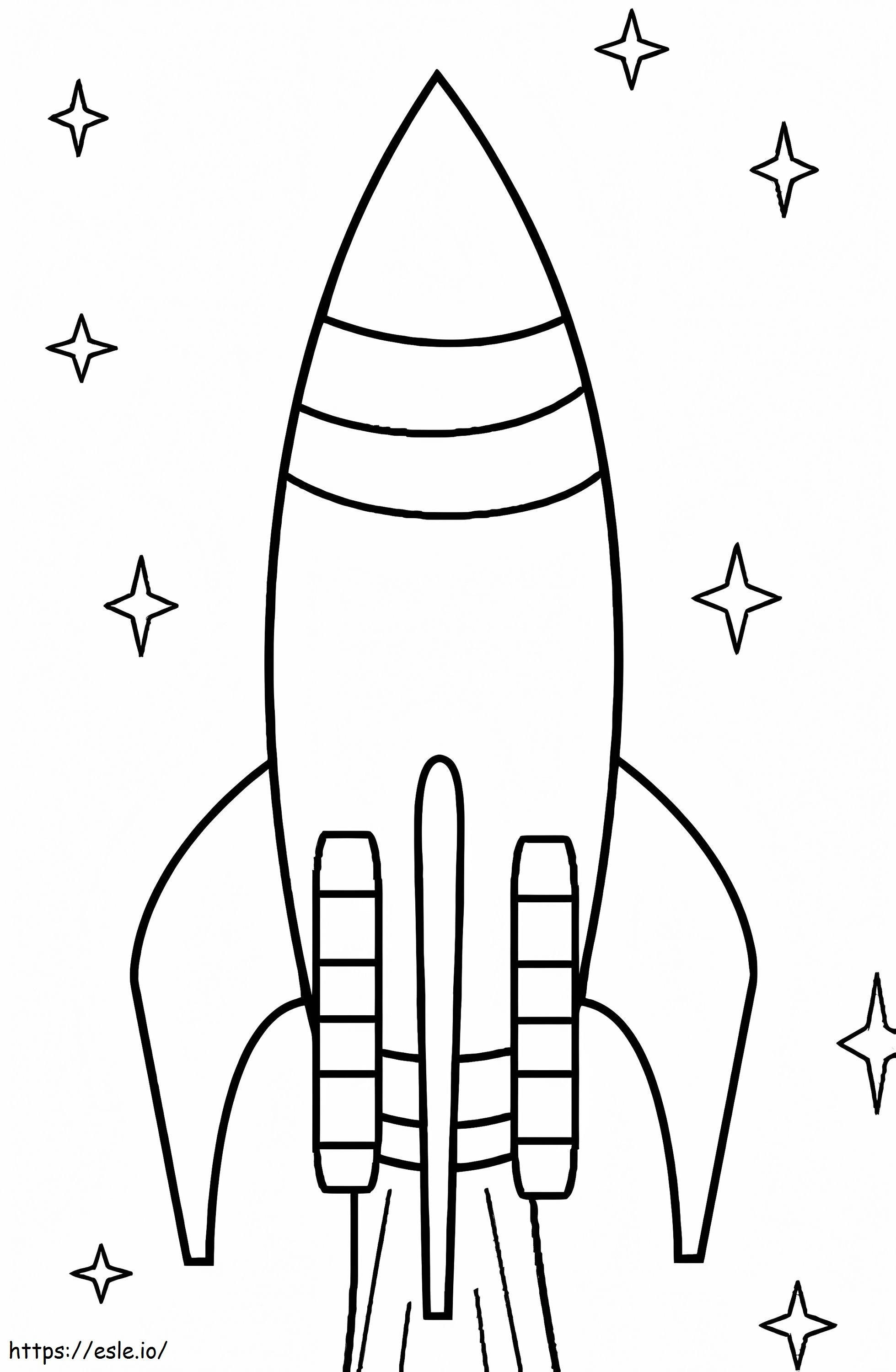 Rocket 3 coloring page