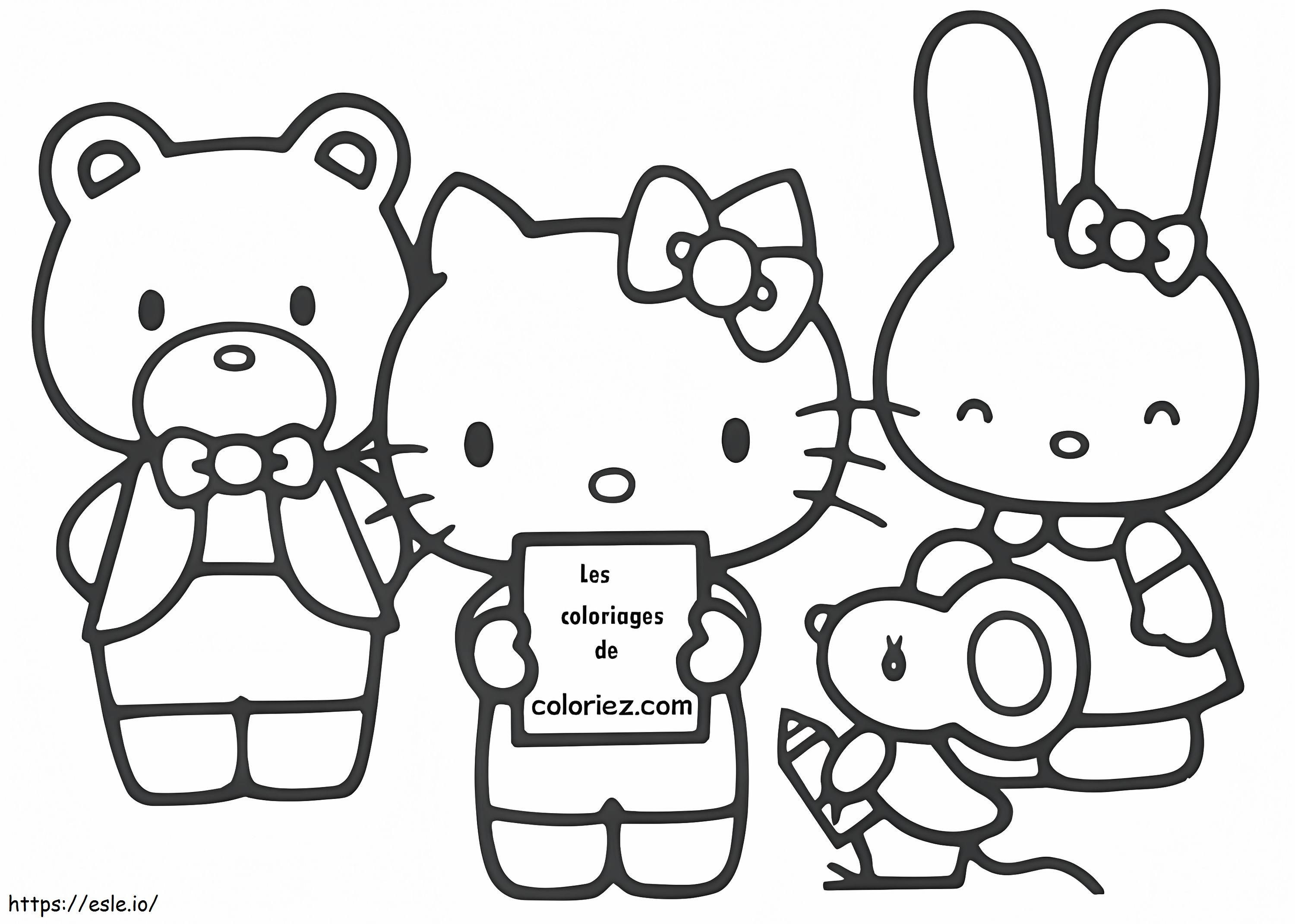 Hello Kitty Loves Coloring Pages coloring page