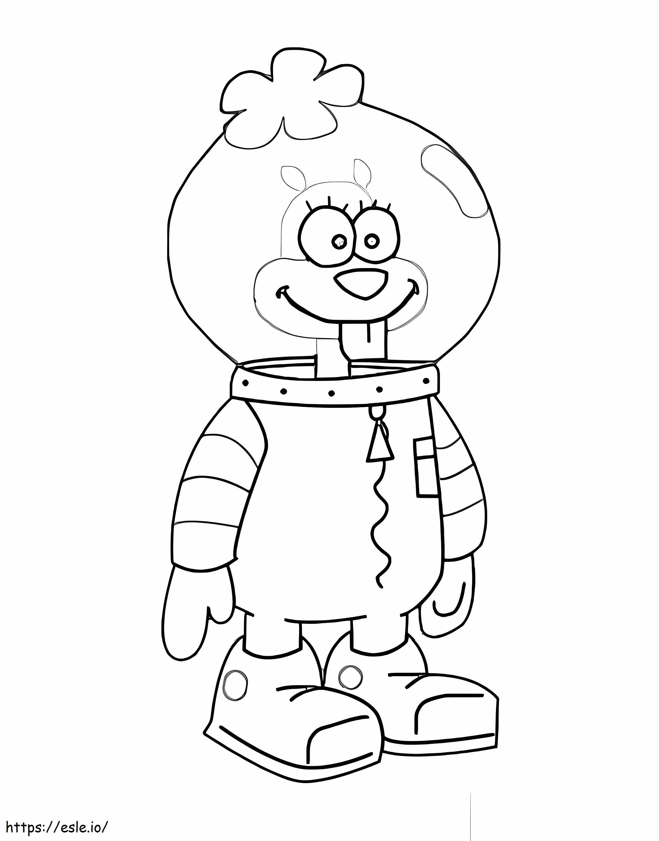 Sandy Cheeks From SpongeBob coloring page