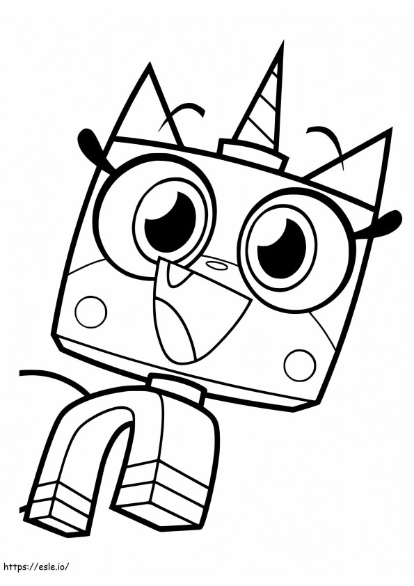 Happy Unikitty coloring page