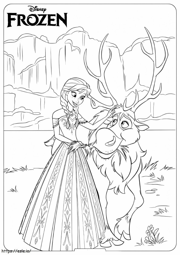 Anna And Sven coloring page