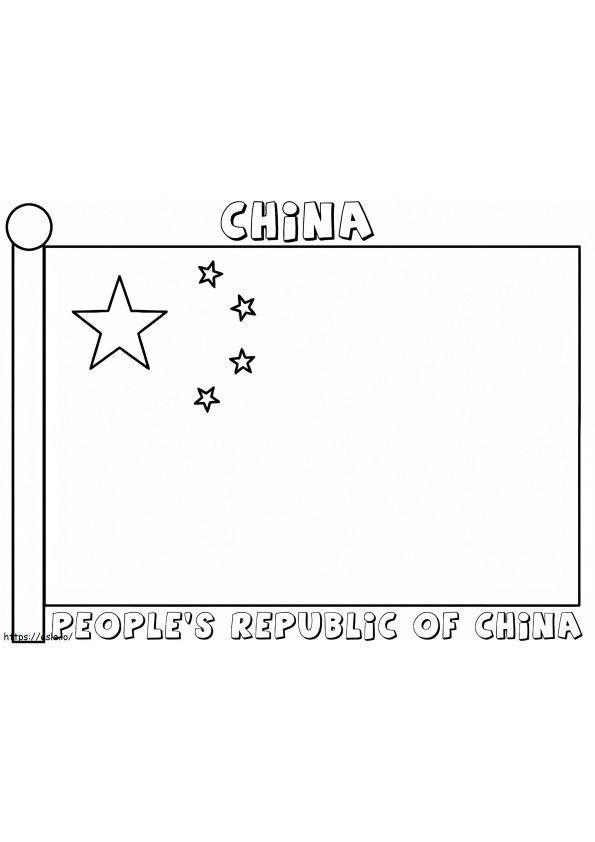 Flaga Chin kolorowanka