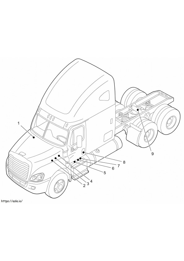 Freightliner For Children coloring page