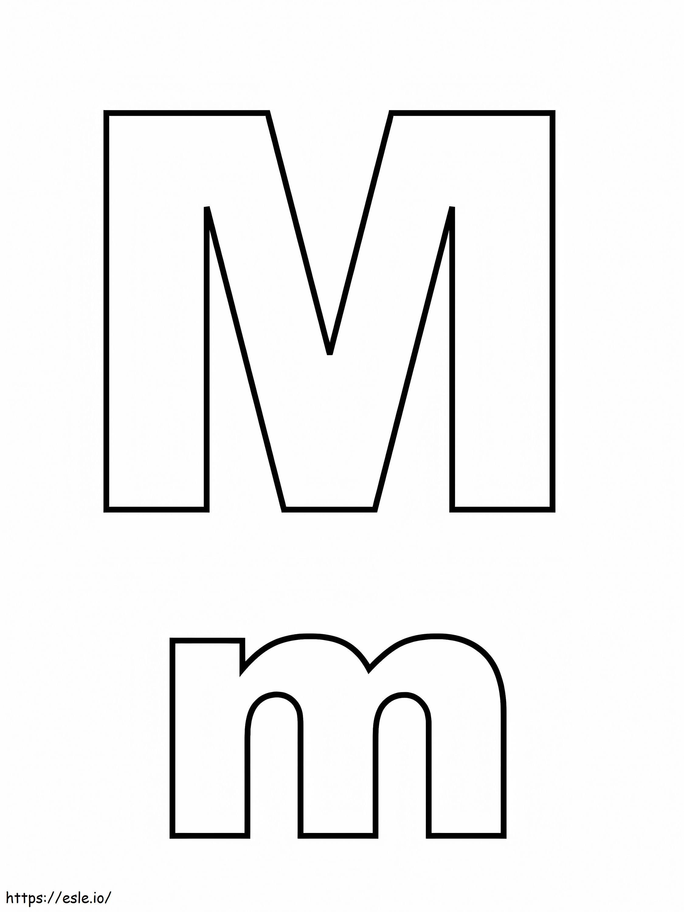 Letter M 8 coloring page