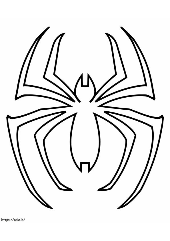 スパイダーマンのロゴ ぬりえ - 塗り絵