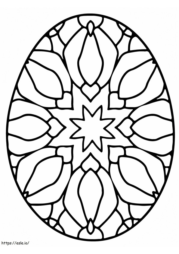 Coloriage Grand Oeuf de Pâques à imprimer dessin