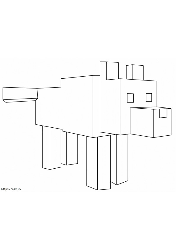 Minecraft Loup värityskuva