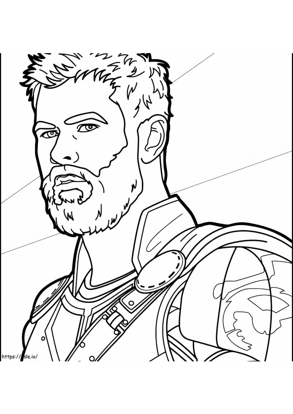 Cartoon Avengers Thor coloring page