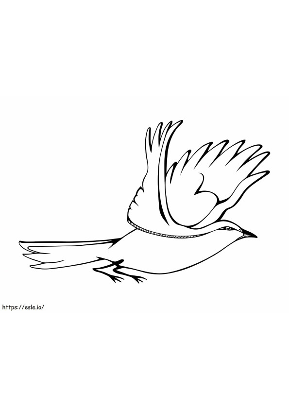 Flying Nightingale coloring page