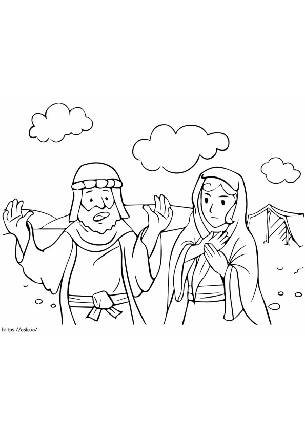 Bíblia Isaque e Rebeca para imprimir para colorir