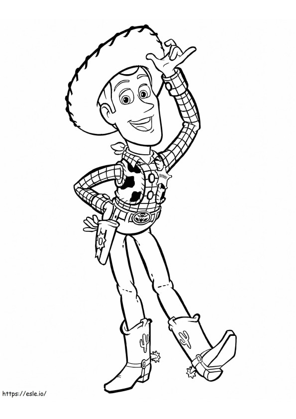 Fun Woody coloring page