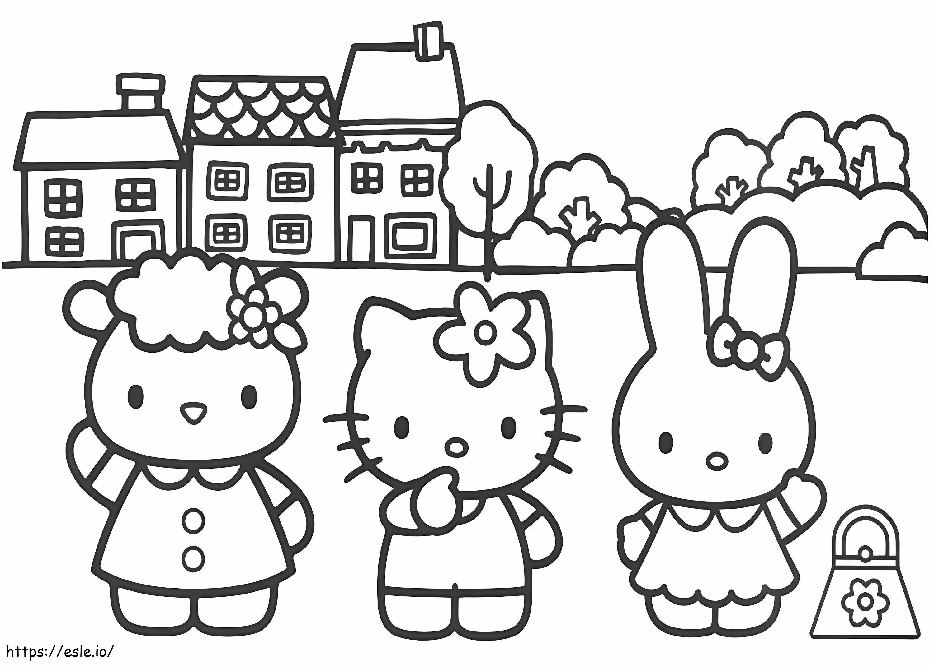Hello Kitty e i suoi amici da colorare