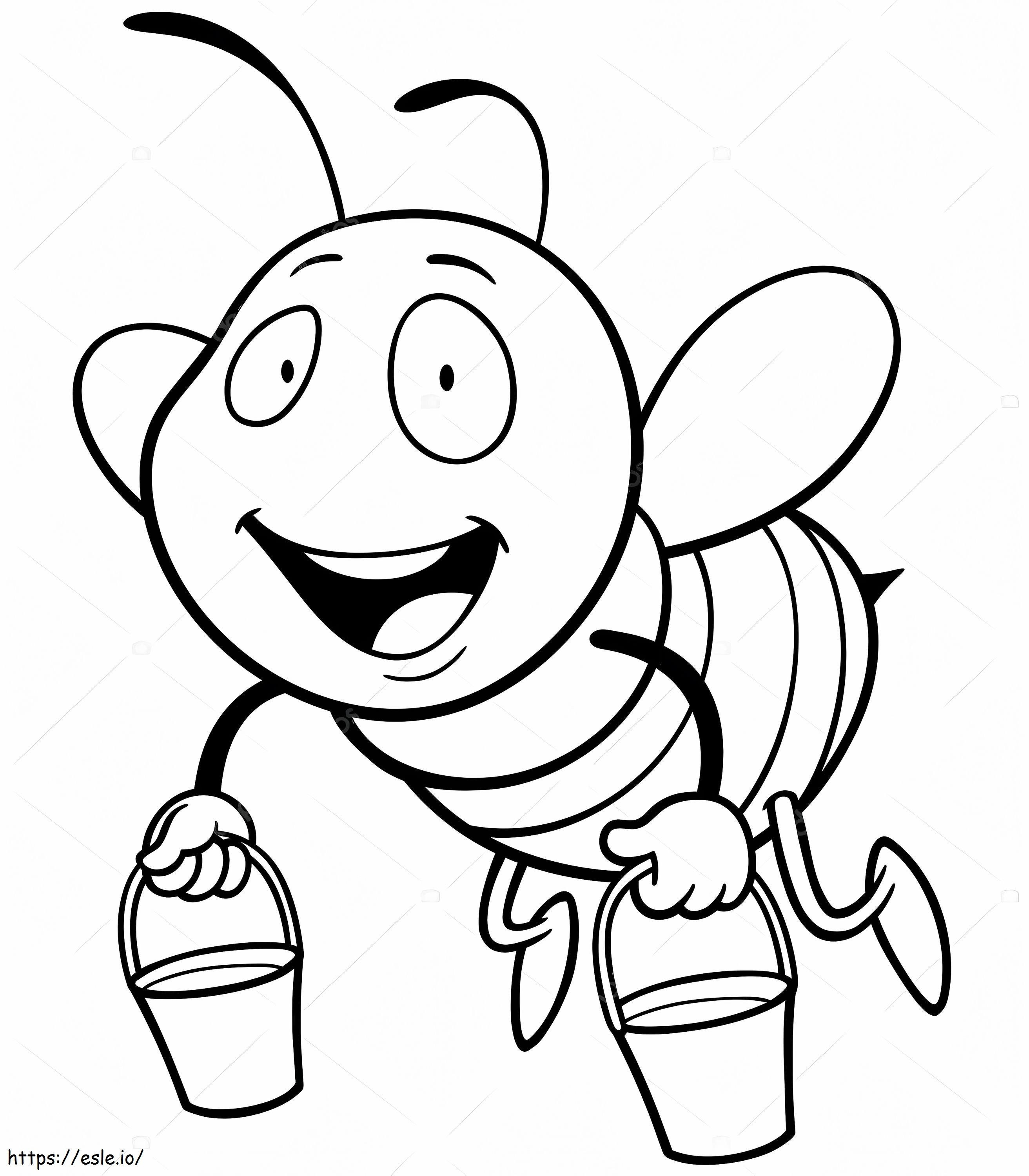 Depositphotos_78908214 Stock Illustration Cartoon Bee coloring page