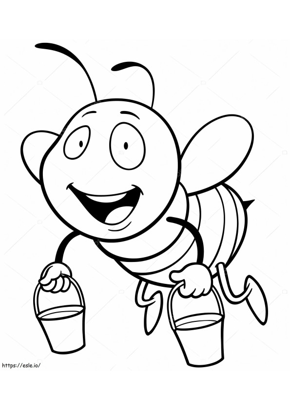 Depositphotos_78908214 Stock Illustration Cartoon Bee coloring page
