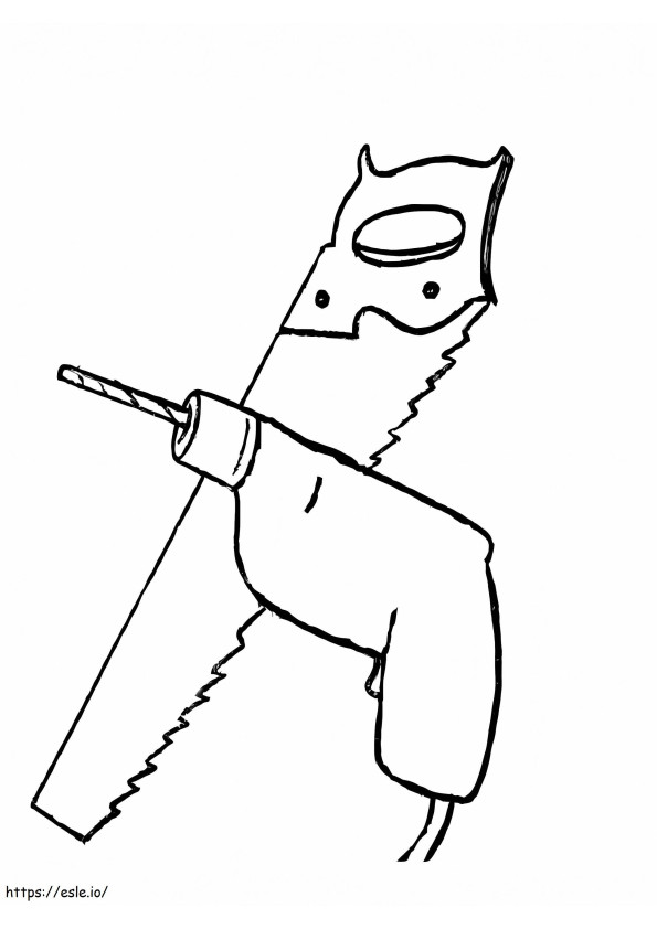 Drill And Saw coloring page