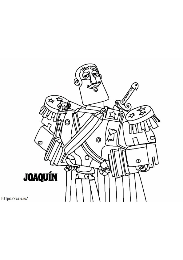 Joaquin uit het boek des levens kleurplaat