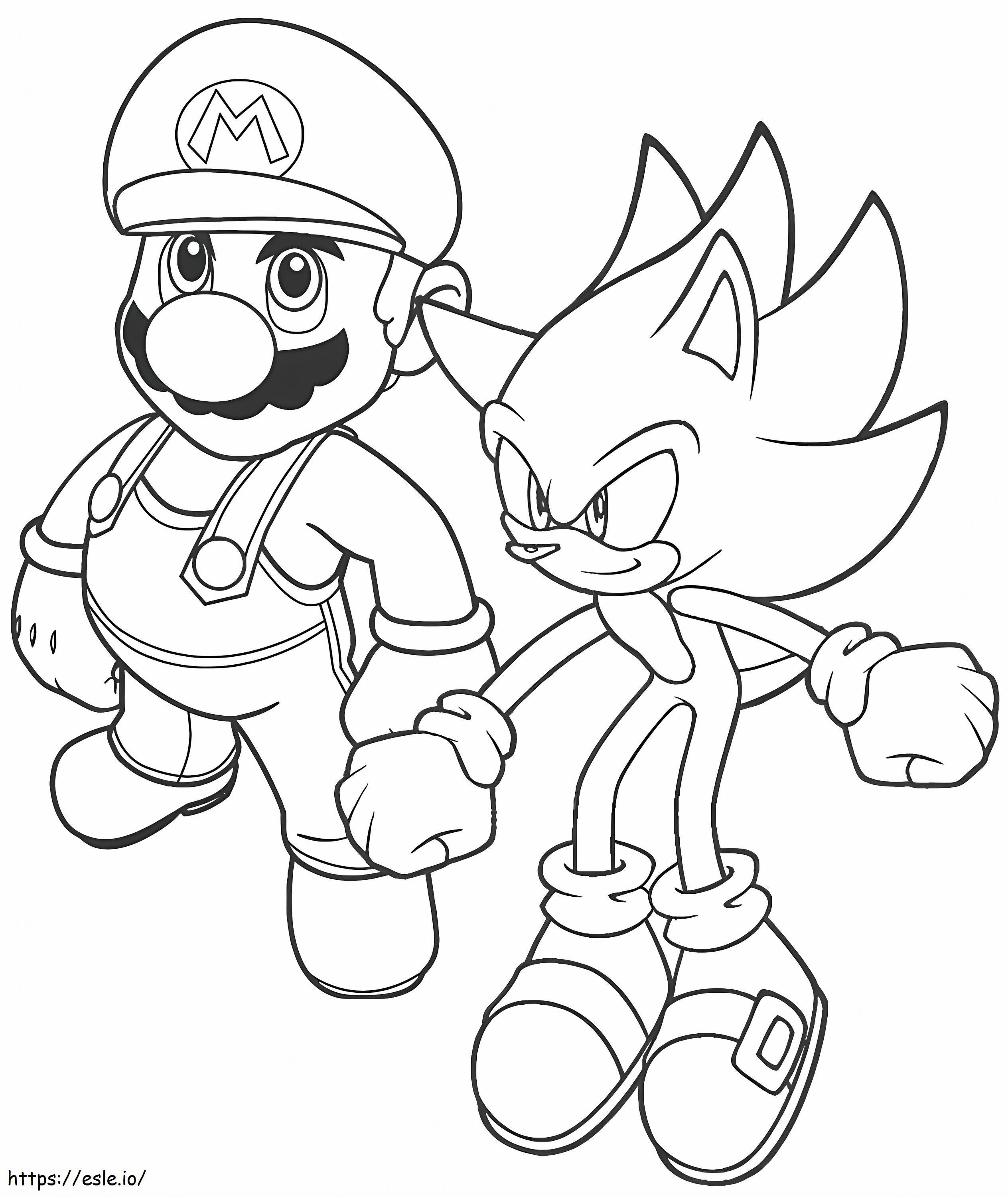  Mario ja Sonic värityskuva