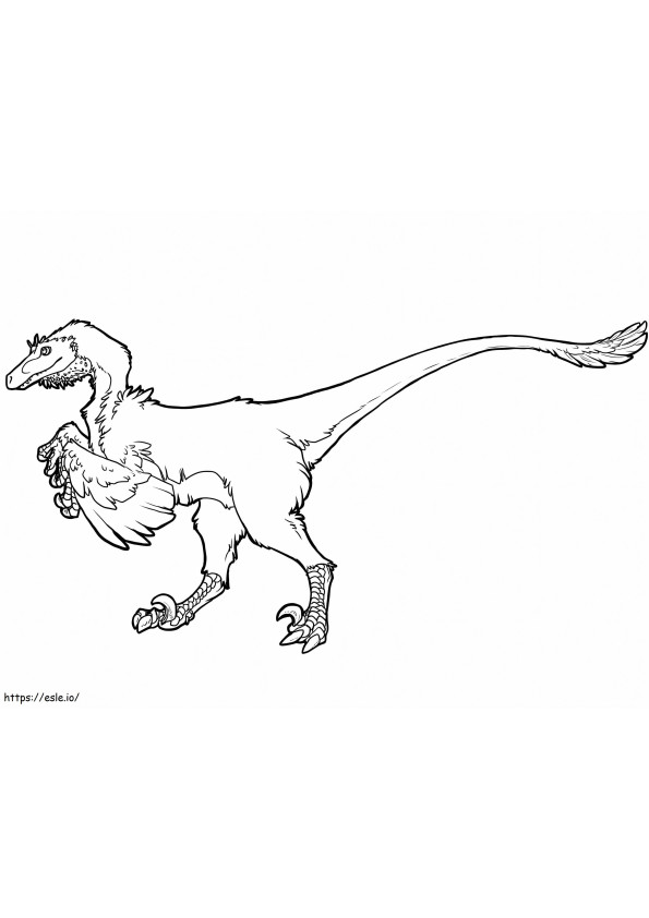 dinossauro raptor para colorir