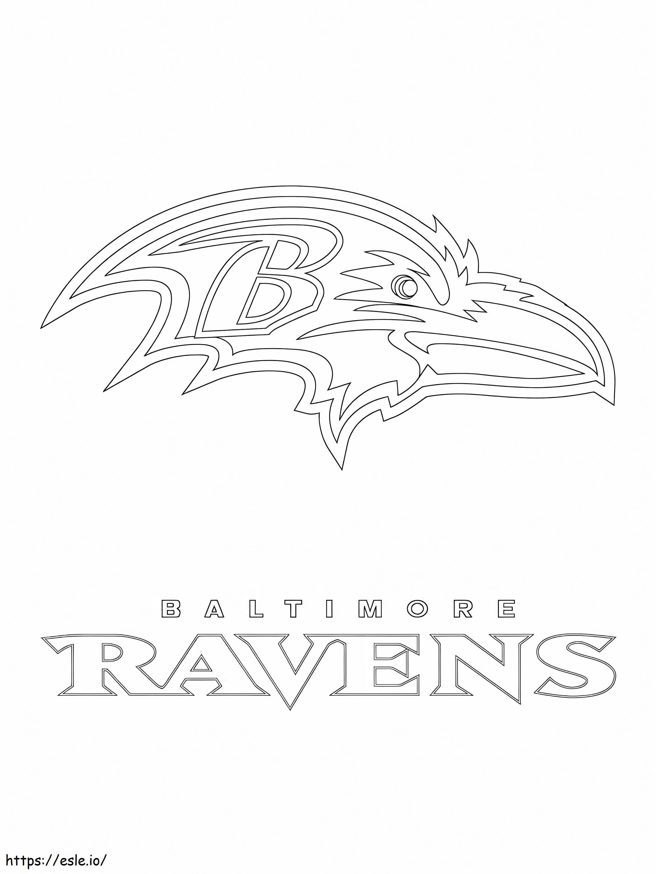 Logotipo de los cuervos de Baltimore para colorear