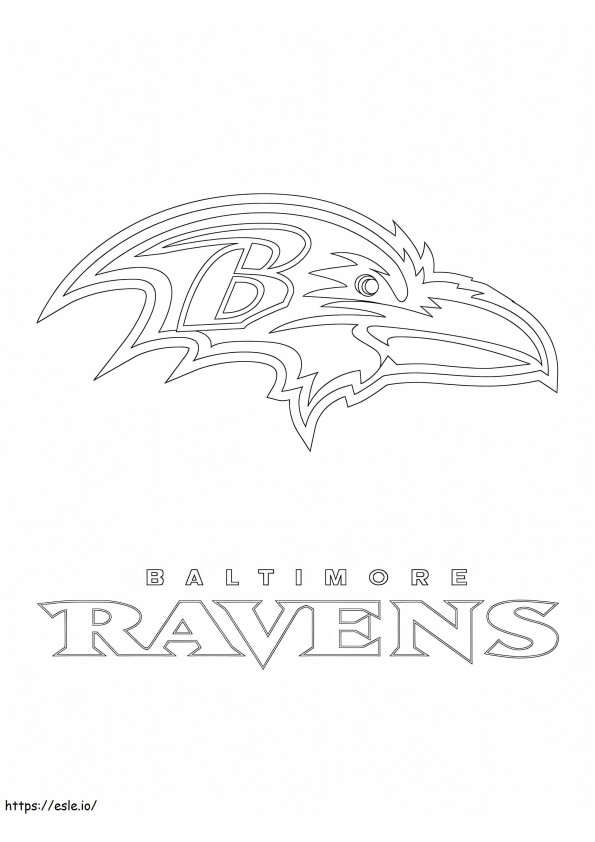 Logotipo de los cuervos de Baltimore para colorear