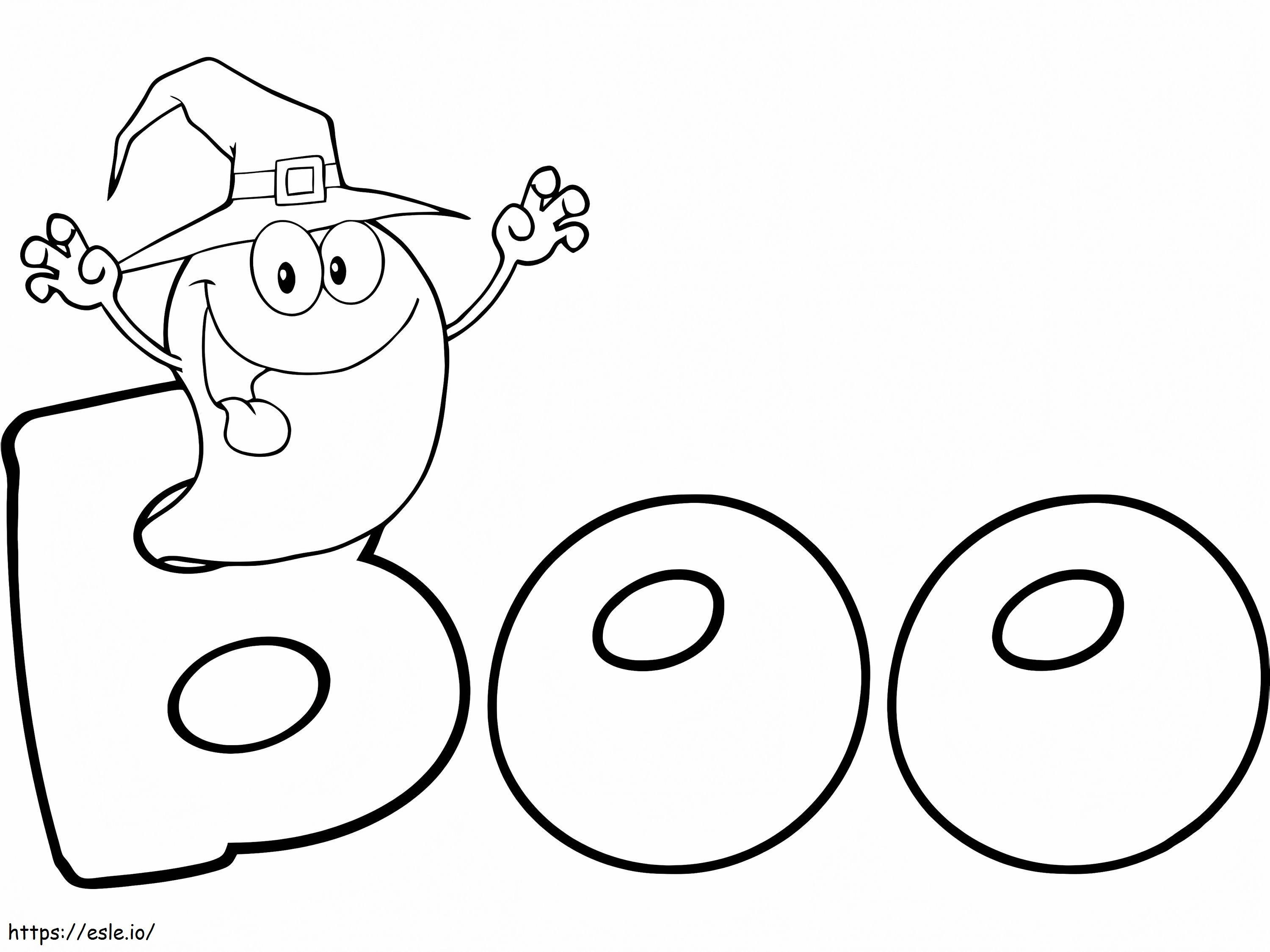 Boo coloring page