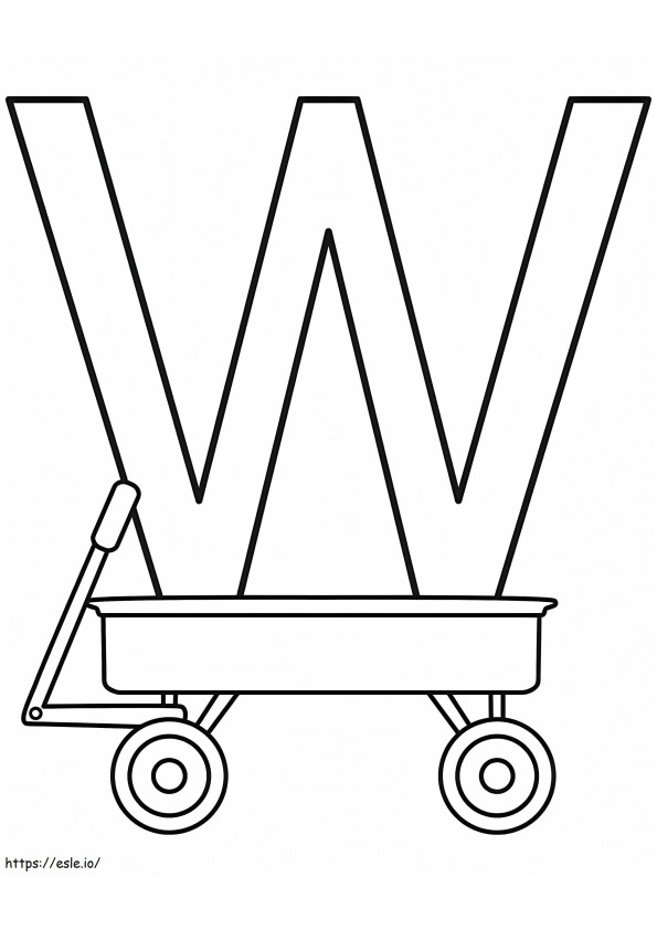 Wagenbuchstabe W ausmalbilder