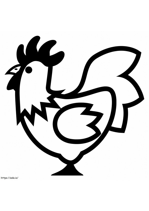 Coloriage Émoji au poulet à imprimer dessin