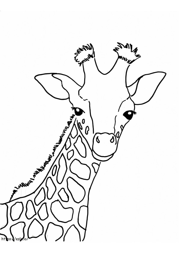 Testa di giraffa da colorare