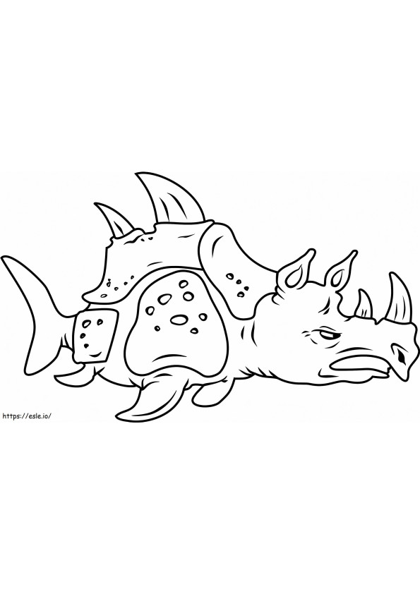 Coloriage  Rhinocéros de mer1 à imprimer dessin