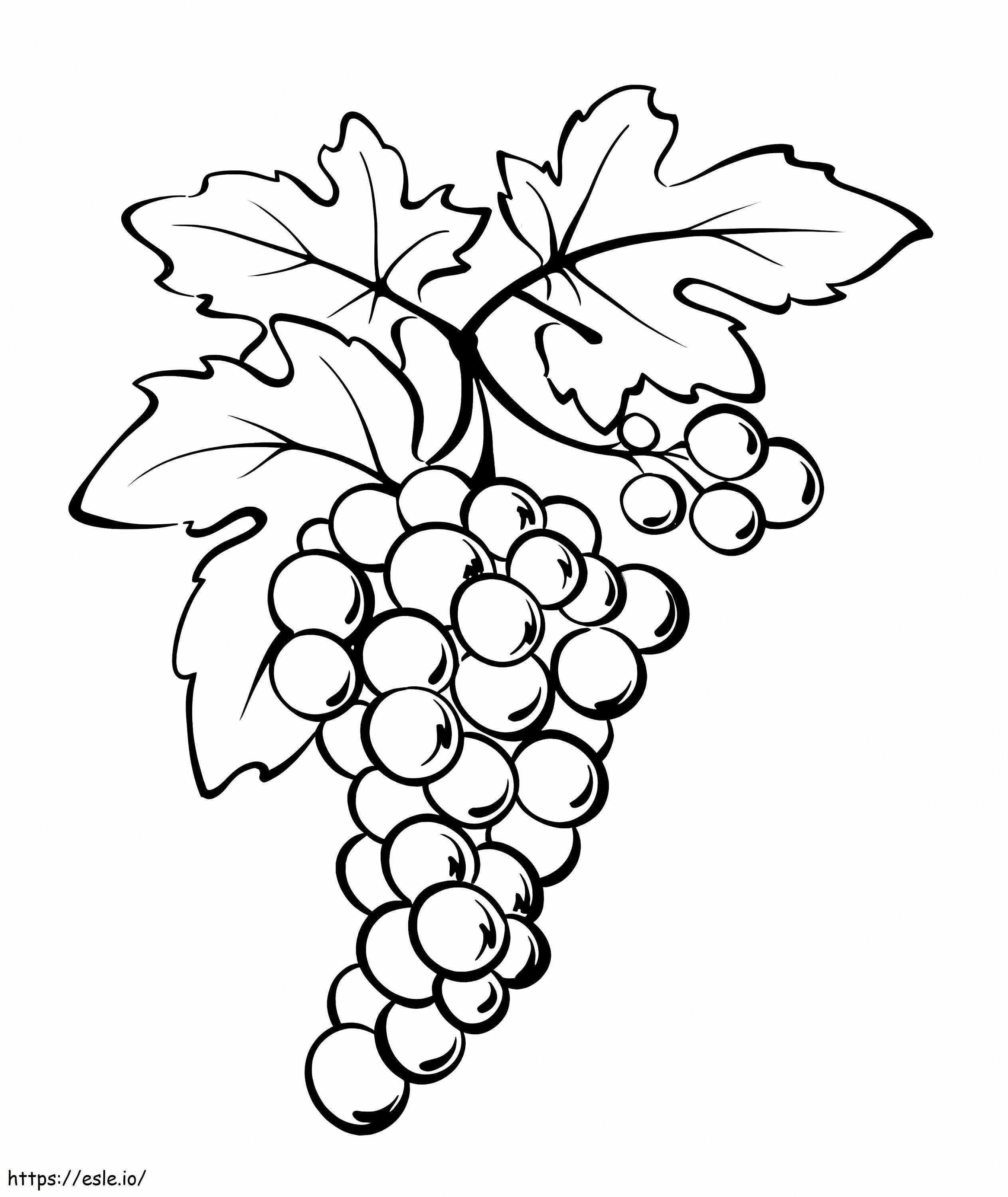 Coloriage Bons raisins à imprimer dessin