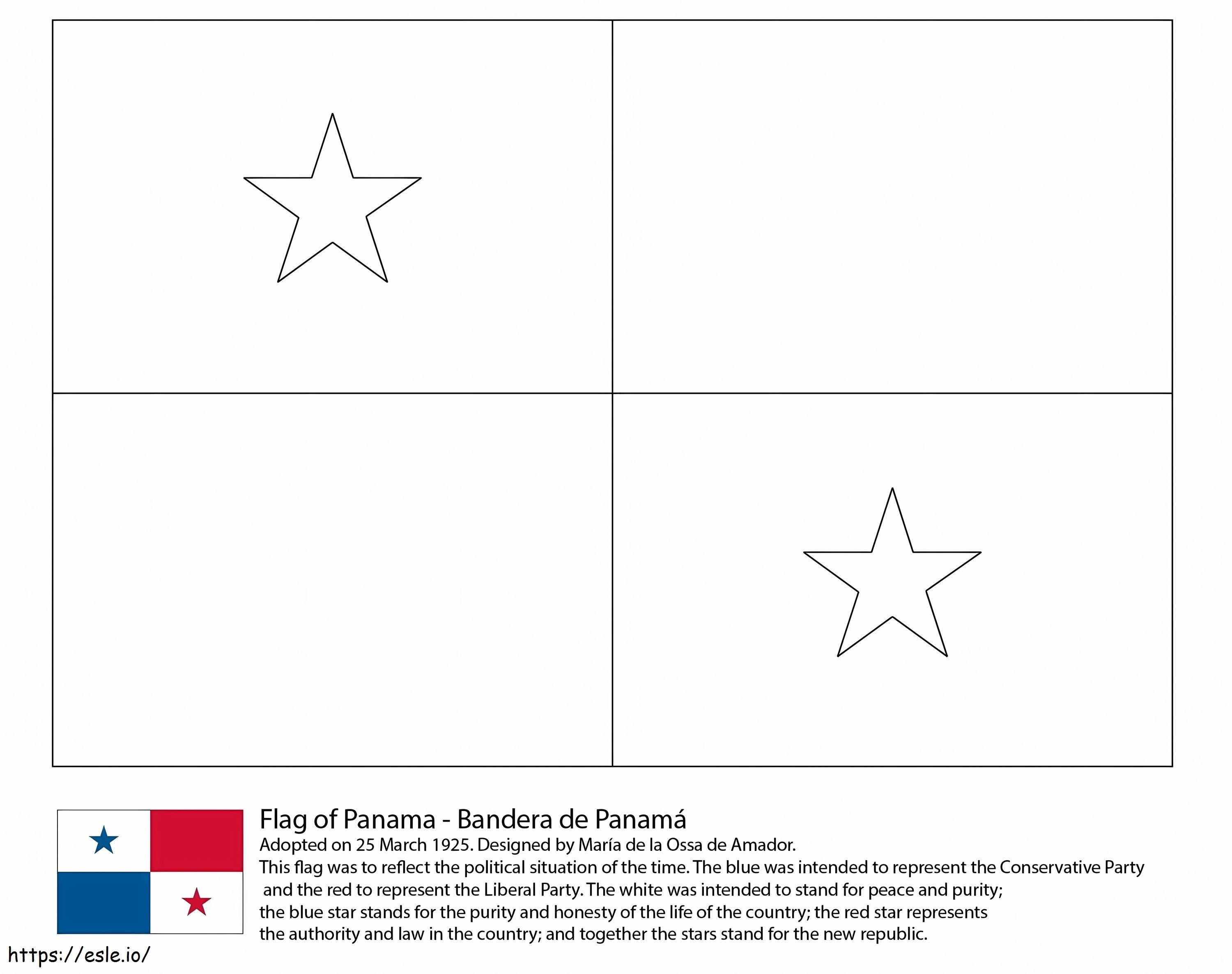  Bandeira do Panamaa4 para colorir