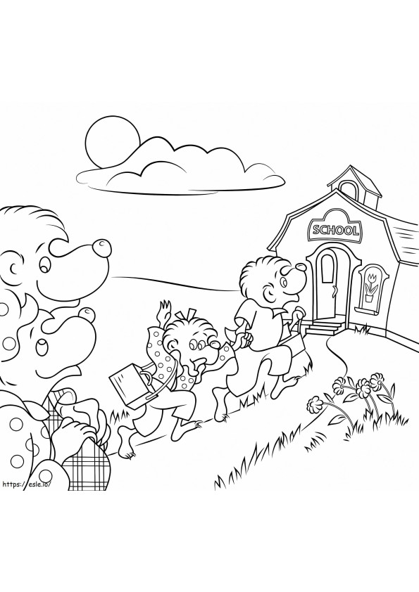 Berenstain Bears Go To School coloring page