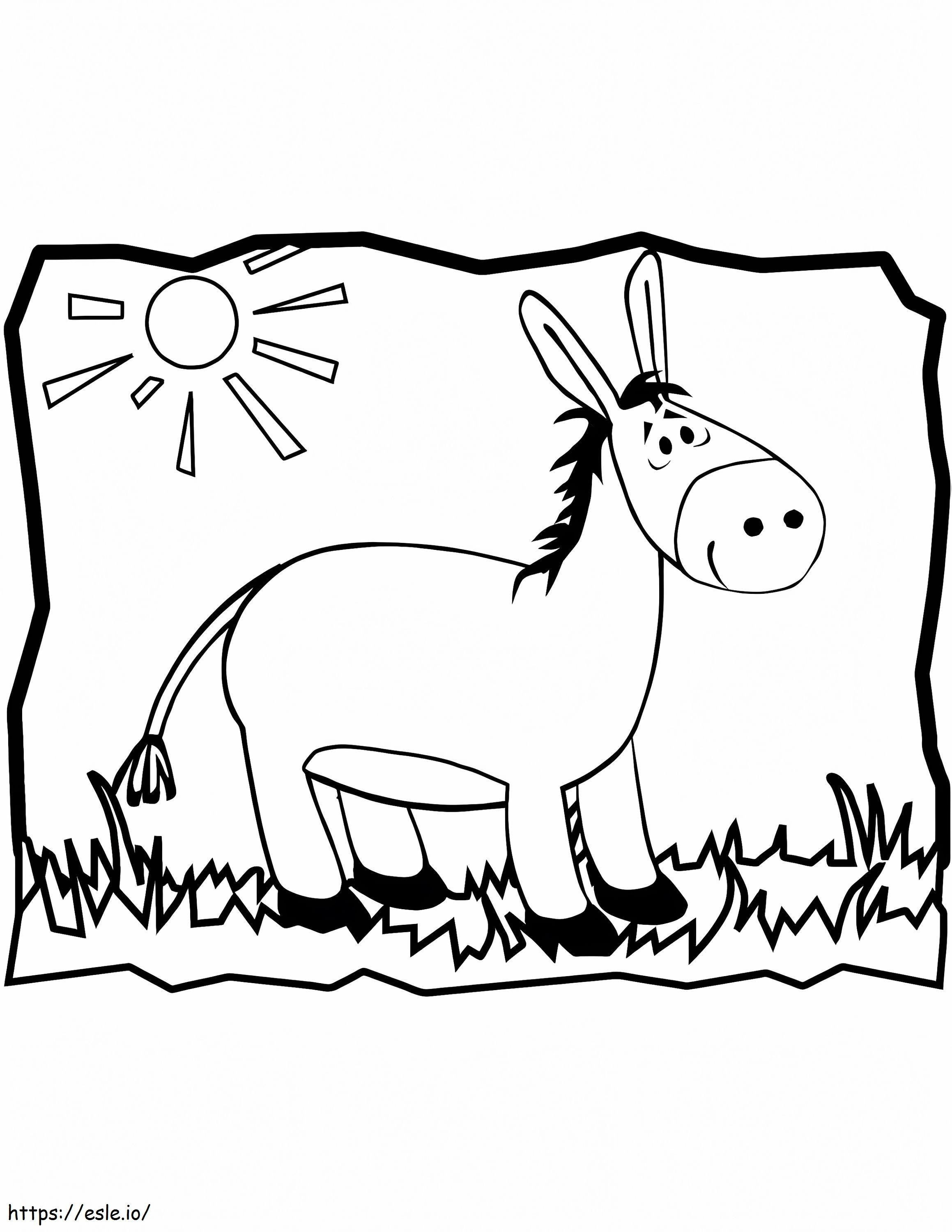 Drawing Donkey coloring page